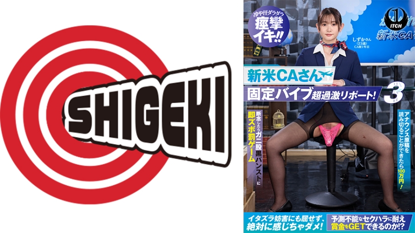 新米 CA さん固定バイブ超過激リポート!3 アナウンス原稿を読み切ることができた100 万円!断念したらガニ股黒パンストに即ズボ罰ゲーム しずかさん(23歳)CA歴1年目